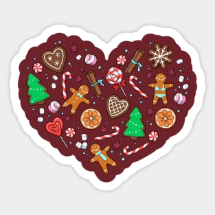 christmas heart Sticker